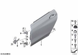 REAR DOOR - HINGE/DOOR BRAKE diagram for BMW 6 Series G32 GT 640iX