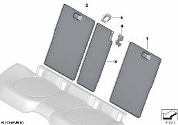 SEAT, REAR, SEAT TRIM COVERS