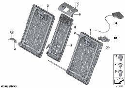 SEAT, REAR, SEAT FRAME, LOAD-THROUGH