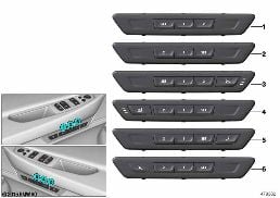Funciones asiento lado del acompañante diagram for BMW 7 Series G12 725Ld