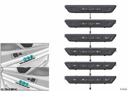 Funciones del asiento parte trasera diagram for BMW 7 Series G12 725Ld