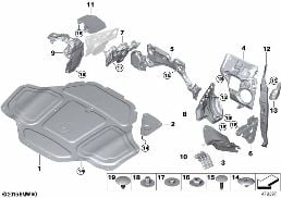 SOUND INSULATING FRONT diagram for BMW 7 Series G12 750LdX