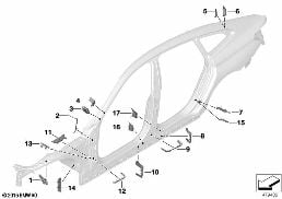 CAVITY SHIELDING, SIDE FRAME diagram for BMW 6 Series G32 GT 640iX