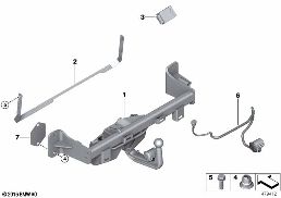 TRAILER COUPLING, ELECTRIC SWIVELING diagram for BMW 3 Series F34 GT LCI 318d