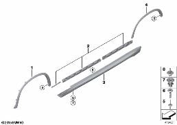 M COVER FOR ROCKER PANEL / WHEEL ARCH diagram for BMW X1 E84 20i