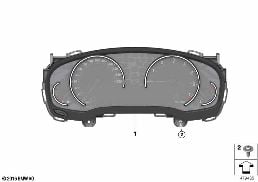 INSTRUMENT CLUSTER, BASE diagram for BMW 5 Series G30 530eX