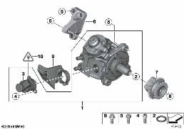 Bomba de alta presión diagram for BMW X1 F48 25dX