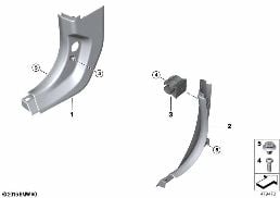 TRIM PANEL LEG ROOM diagram for BMW 5 Series G30 LCI 530d