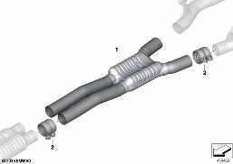 Silencieux central diagram for BMW Rolls-Royce Phantom RR11 Phantom
