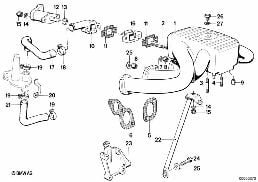 Equipo de aspiracion diagram for BMW 3 Series E30 318i