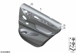 แผงบุประตู ด้านหลัง diagram for BMW X5 F15 35iX