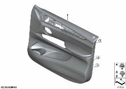 Ön kapı kaplaması diagram for BMW X6 F16 28iX