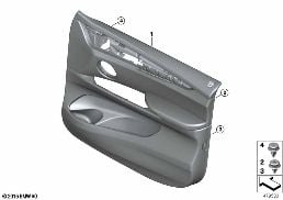 DOOR TRIM PANEL, FRONT diagram for BMW X5 M F85 X5 M