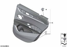 Portierbekleding, achter diagram for BMW X1L F49 LCI X1 25Li