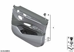 Voorportierbekleding diagram for BMW X1L F49 LCI X1 25Li