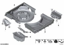 STORAGE SURFACE, TRUNK FLOOR diagram for BMW 5 Series G30 LCI 530d