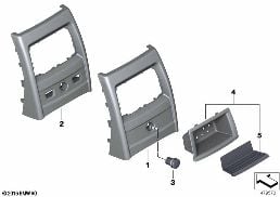 MOUNTING PARTS, CENTER CONSOLE, REAR diagram for BMW 4 Series F32 428i