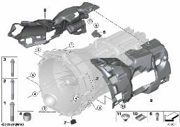 變速裝置 固定裝置件/安裝件 diagram for BMW 5 Series G30 520d