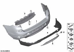 Bekleding achter diagram for BMW X3 F25 28iX