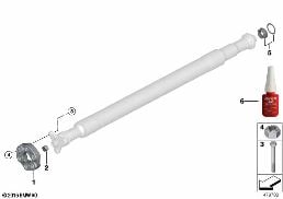 DRIVE SHAFT, SINGLE COMPONENTS diagram for BMW 4 Series F82 M4 LCI M4