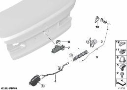 Koffertlucka/laassystem diagram for BMW 5 Series G30 520i