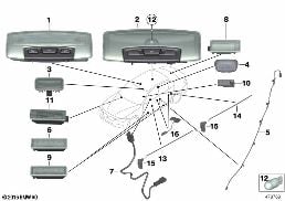 VARIOUS LAMPS diagram for BMW 3 Series F30 LCI 320d