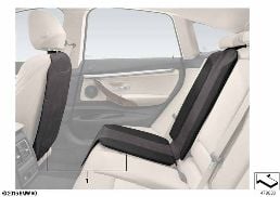 BACKREST COVER AND CHILD RESTRAINT BASE diagram for BMW MINI Countryman F60 Cooper