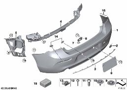 Rivestimento post. diagram for BMW 1 Series F20 LCI 118d