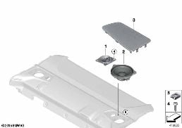 SINGLE PARTS F REAR HELF LOUDSPEAKER