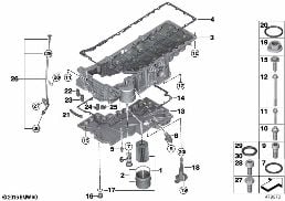 OIL PAN/OIL FILTER/OIL MEASUREMENT UNIT