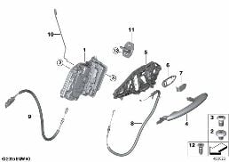 CLOSING SYSTEM, DOOR, REAR