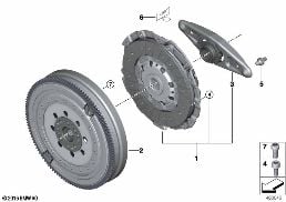 CLUTCH/TWIN MASS FLYWHEEL diagram for BMW 4 Series F33 425d