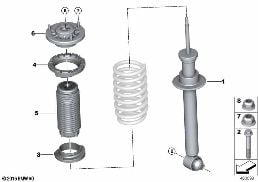 REAR SPRING STRUT MOUNTING PARTS