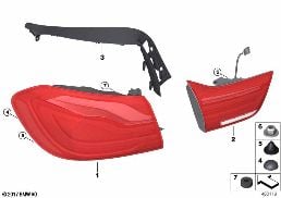 REAR LIGHT diagram for BMW 4 Series F32 LCI 420i
