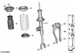 MOUNTING PARTS F FRONT SPRING STRUT ASSY