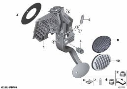 PEDAL ASSEMBLY, AUTOMATIC TRANSMISSION diagram for BMW MINI Countryman F60 Cooper