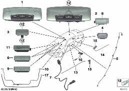 VARIOUS LAMPS diagram for BMW 4 Series F32 LCI 420i