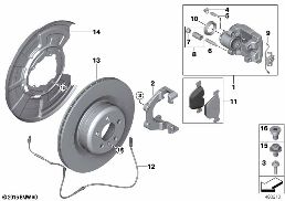 M PERFORMANCE REAR BRAKE - REPLACEMENT diagram for BMW X5 F15 M50dX