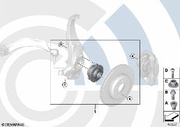 REPAIR KIT, WHEEL BEARING, FRONT diagram for BMW 5 Series F10 LCI 528i