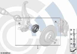 REPAIR KIT, WHEEL BEARING, FRONT diagram for BMW X3 F25 35iX