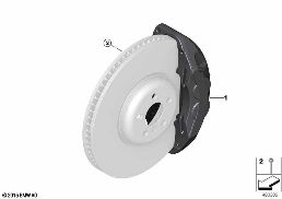 RETROFIT DESIGN BRAKE BLACK FRONT diagram for BMW 7 Series G12 740LdX