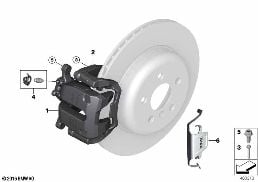 RETROFIT DESIGN BRAKE BLACK REAR diagram for BMW 7 Series G12 740LdX