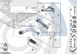 REPAIR KIT FOR RADIUS RODS AND WISHBONES diagram for BMW 5 Series F10 LCI 528i