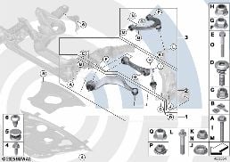 REPAIR KIT FOR RADIUS RODS AND WISHBONES