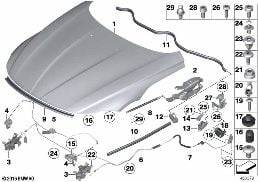 ENGINE HOOD/MOUNTING PARTS diagram for BMW Z4 E89 30i