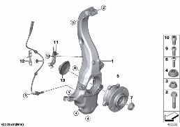CARRIER / WHEEL BEARING, FRONT diagram for BMW X5 F15 30dX