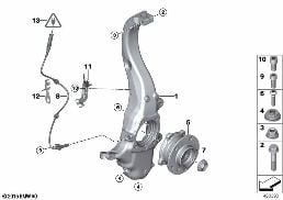 Naklápěcí ložisko/ložisko kola přední diagram for BMW X5 M F85 X5 M