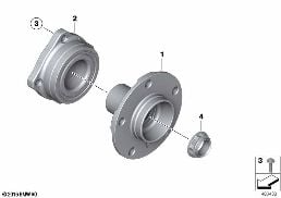 SIDE SHAFT/WHEEL BEARINGS diagram for BMW X1 E84 18d