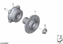 Hinterachswelle/Radlagerung diagram for BMW X5 M F85 X5 M