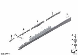 COVER DOOR SILL / WHEEL ARCH diagram for BMW 4 Series F32 428i